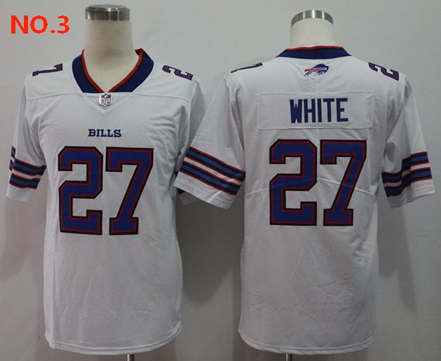 Men's Buffalo Bills #27 TreDavious White NFL Jersey White ;